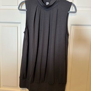NWOT Sleeveless Turtleneck Tunic in Dark Gray